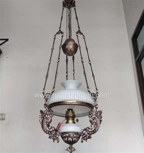 Lampu Gantung Hias Klasik Jawa Betawi Antik Katrol Kerek Uk R