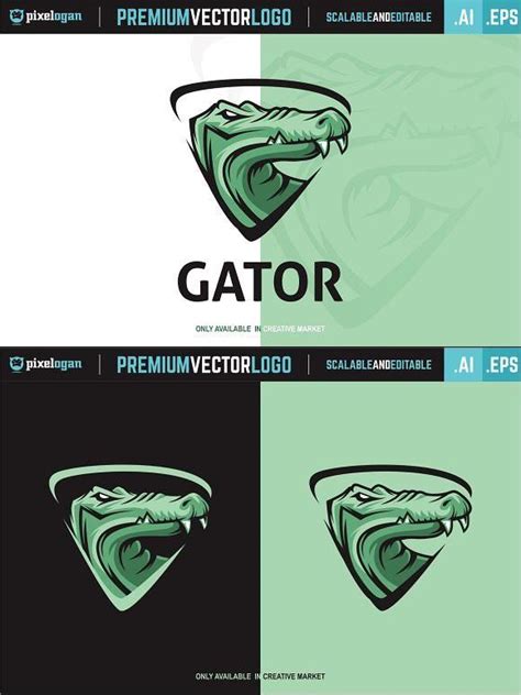 Gator Head Logo | Clean logo design, Logo design, Logo sticker