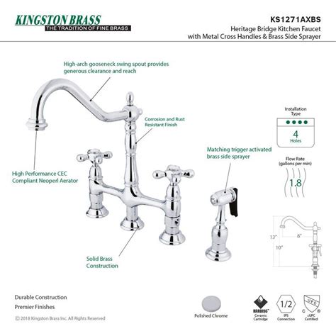 Heritage Standard Bridge Faucet Kitchen Faucet Faucet Best Faucet