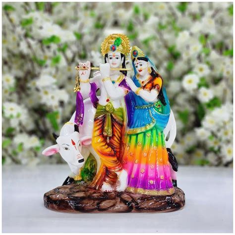 Buy Atoz India Cart Radha Krishna With Cow Radha Krishna Statue In