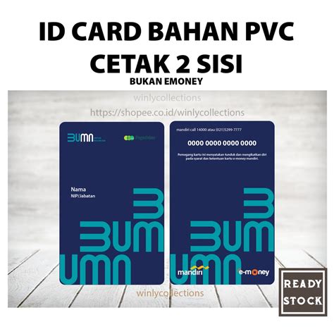 Jual Custom Kartu Id Card Pegadaian Bumn Terbaru Bahan Pvc Sisi