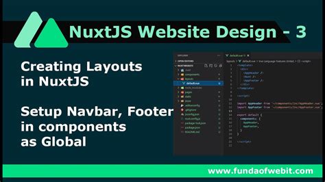 NuxtJS Website Design 3 Creating Layouts In NuxtJS Setup Navbar