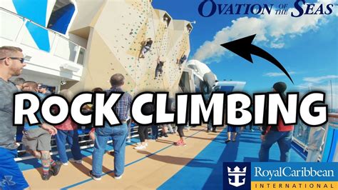 Ovation Of The Seas Rock Climbing Wall Oakland Travel Youtube