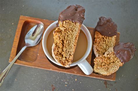 Chocolate-Dipped Chicory Coffee Biscotti - Confused Julia