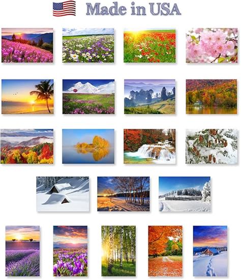 Top 6 Postcards Nature 20 Pack - 4U Life