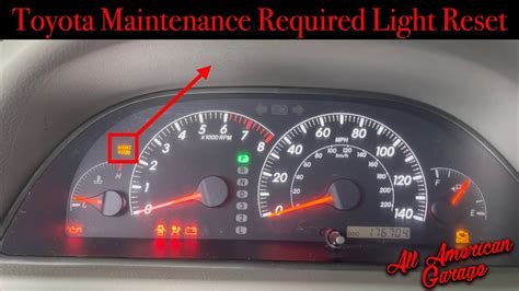 Toyota Maintenance Required Light Reset Youtube