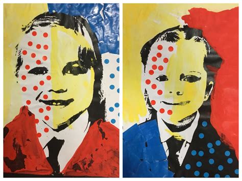 Early Years Self Portraits Pop Art Roy Lichtenstein Created Using