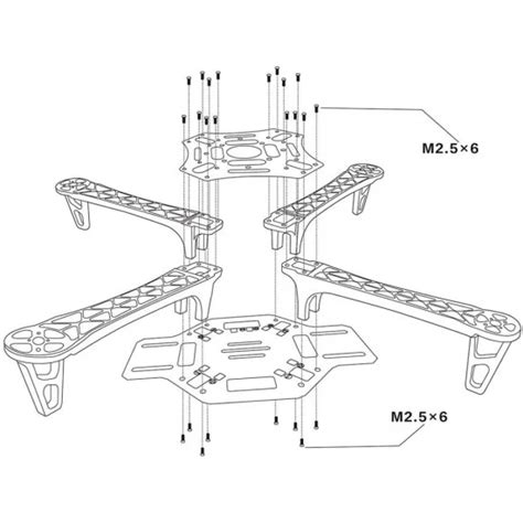 F450 Q450 Quadcopter Frame Kit With Integrated PCB