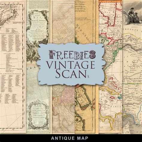 Far Far Hill New Freebies Kit Of Antique Maps Digital Paper Freebie