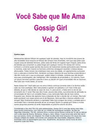 Gossip Girl You Know You Love Me Pdf