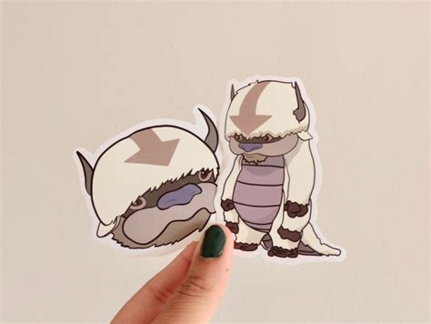 Appa Avatar The Last Airbender Sticker Cute Avatar Sticker Etsy