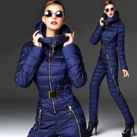 2016 Newest Arrival Winter Warm Ski Suits Women Russia One Piece