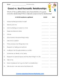 Relationship Worksheets Worksheets Library