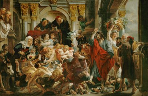 Jacob Jordaens J Sus Chassant Les Marchands Du Temple Jesus