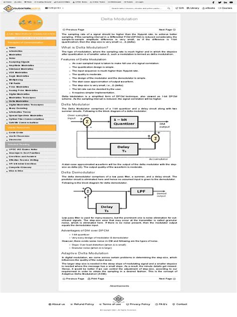 Delta Modulation | PDF | Modulation | Sampling (Signal Processing)