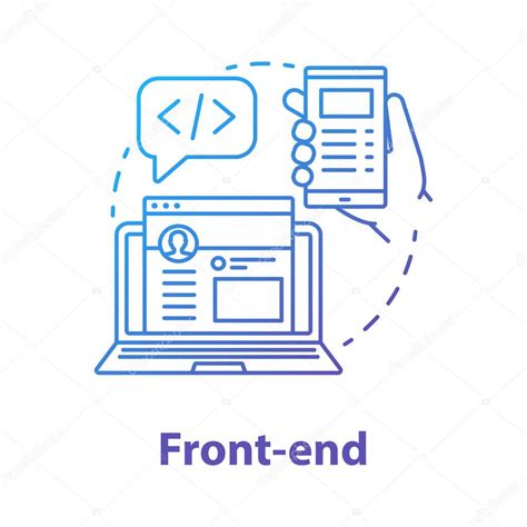 Icono De Concepto De Front End Kit De Desarrollo De Software Idea