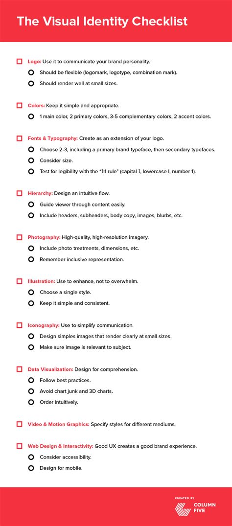 Visual Identity Checklist 2 Branding Checklist Marketing Checklist