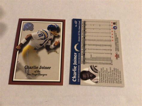 Fleer Great Of The Game Football Charlie Joyner Chargers Ebay