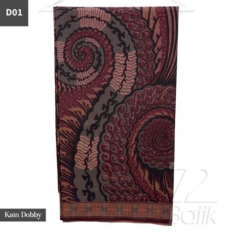 Jual KAIN BATIK PREMIUM Bahan Katun Motif Tentaken Warna Merah Maron