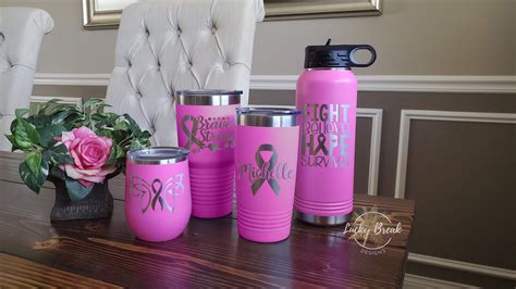 Breast Cancer Survivor Awareness Pink Personalized Laser Etsy