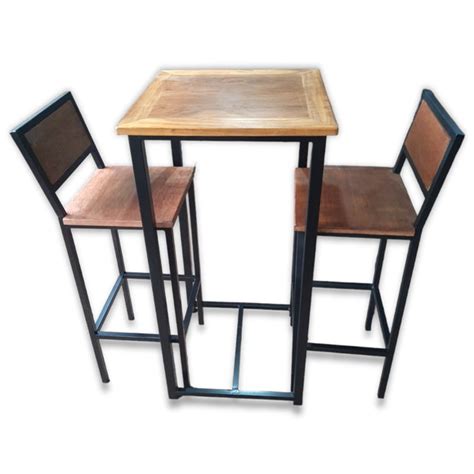 Conjunto Mesa Banqueta Ferro Madeira Bistrô Bar Decoração Elo7