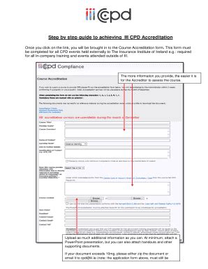 Fillable Online Step By Step Guide To Achieving Iii Cpd Accreditation