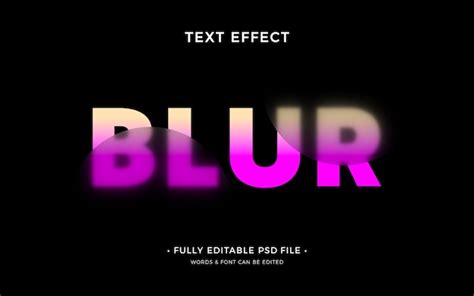 Premium Psd Blur And Unfocused Text Effect