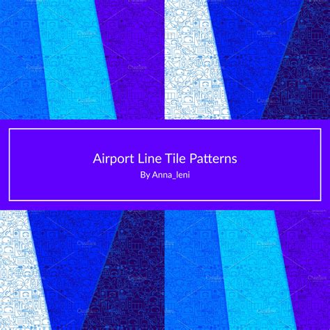 Airport Line Tile Patterns MasterBundles