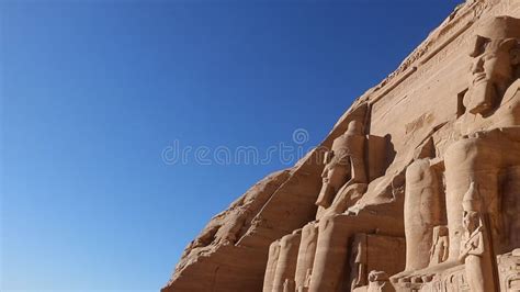 An Ancient Temple Complex Cut Into A Solid Rock Cliff Abu Simbel