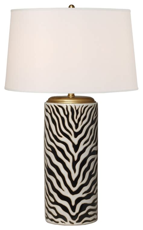 Zebra Print Lamp Transitional Table Lamps By Emissary Houzz