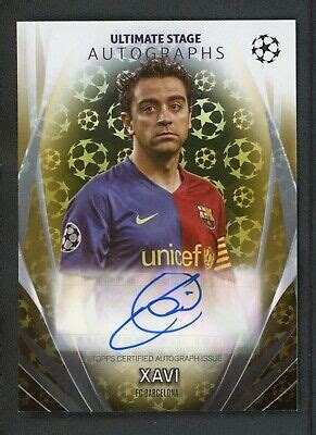 Xavi Auto Topps Ultimate Stage Uefa Champions League