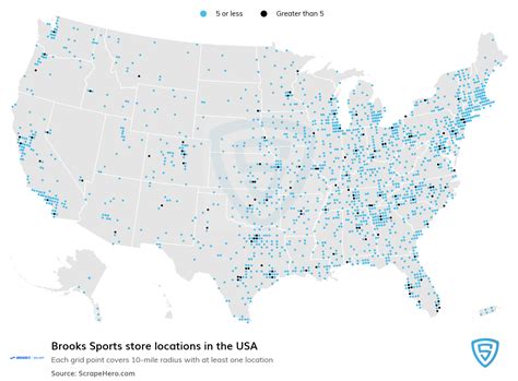 Number of Brooks Sports locations in the USA in 2024 | ScrapeHero