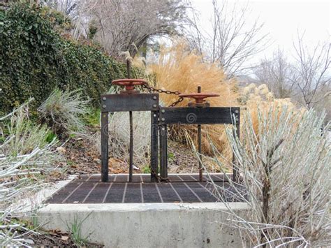 Water Gates For Irrigation Stock Image Image Of Building 34176847