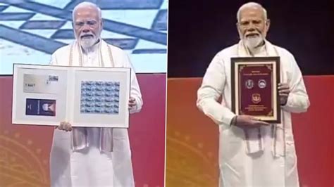 Pm Narendra Modi Releases Commemorative Stamp Coin At Bhagwan Mahaveer