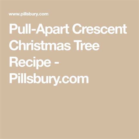 Pull Apart Crescent Christmas Tree Pillsbury Recipes