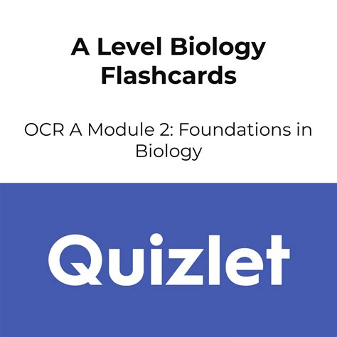 A Level Biology Quizlet Flashcards Module 2 Etsy