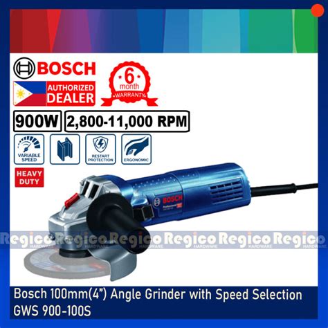 Bosch Gws S Mm W Angle Grinder With Back Switch Bosch