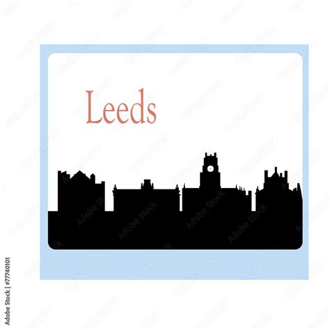 Leeds England City Skyline Silhouette Vector Illustration Stock Vector