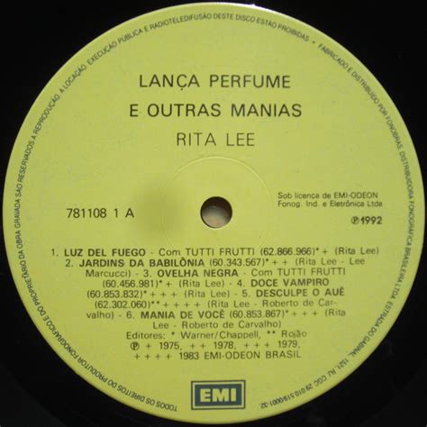 Rita Lee Lan A Perfume E Outras Manias The Greatest Hits Curto