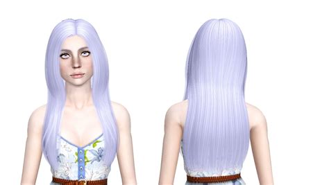 Cazy`s Over The Light Middle Parth Hairstyle Retextured By Sjoko Sims