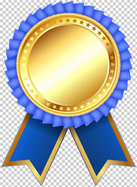 Medal Ribbon Rosette Png Clipart Award Blue Blue Ribbon Circle