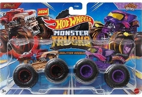 駿河屋 1 64 ホットワイラー スクラッチアタック Hot Wheels モンスタートラック 2パック HWN66 ホットウィールhotwheels