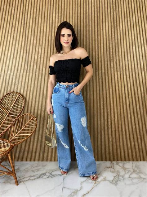 Cropped Feminino Sem Bojo Lastex Preto Fernanda Ramos Store