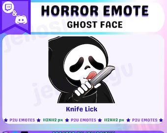 Skull Emote For Twitch And Discord Scary DBD Ghostface Horror Etsy