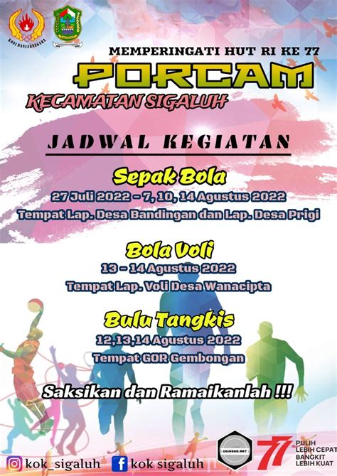 Jadwal PORCAM Sigaluh 2022 Ini Agenda Kegiatan Lengkapnya Meriahkan