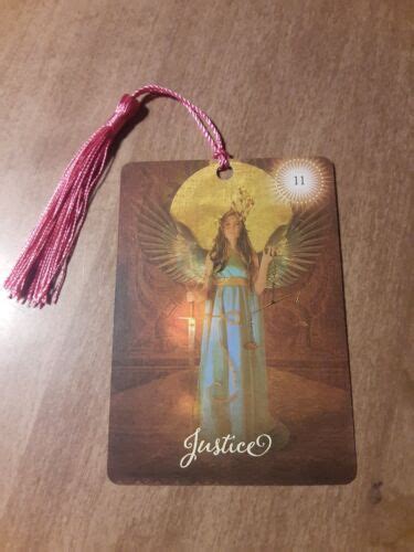 Justice Good Tarot Bookmark Oracle Card Art Deck Gift Purified