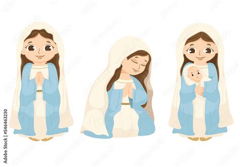 Mary Mother of Jesus Virgin Mary Christmas Nativity Story Elements ...