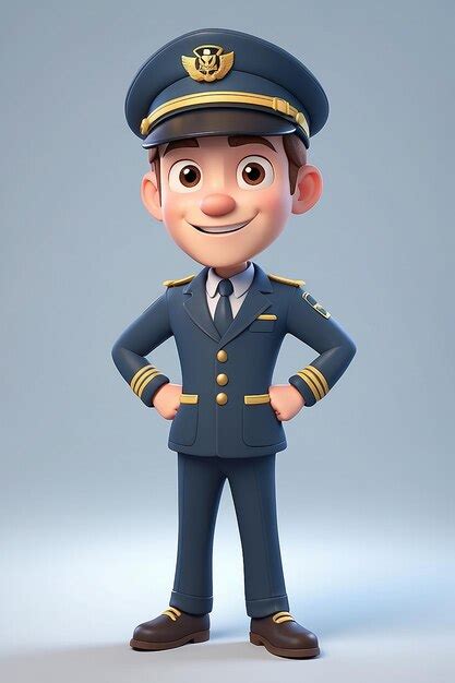 Premium Photo 3d Animation Style Cartoon Character Illustration Of Pilot