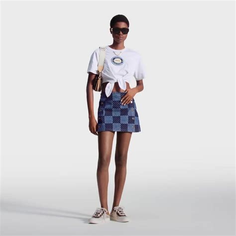 Damier Denim Mini Skirt Skirts And Shorts 1afmqv Louis Vuitton