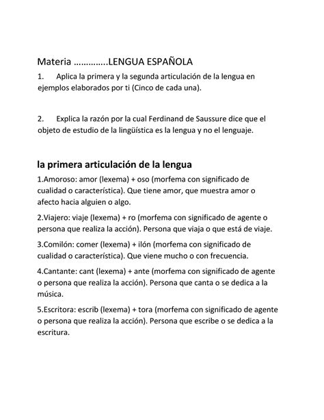 Unidad 1 actividad 3 r Lengua española Materia ESPA